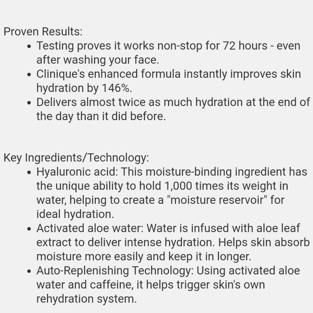 SALE CLINIQUE MOISTURE SURGE 72HOUR AUTO HYDRATOR. - Picture 6 of 6